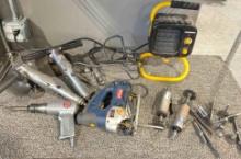 20 pcs Hand Power Tools incl. Chicago Pneumatic, Ryobi Orbital Jigsaw, Windmere Fan. See pics.