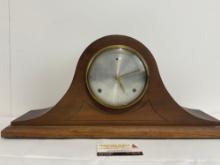 Antique William L Gilbert Clock Company Mantel Time Strike Chime Clock, Wood w/ Brass Movement
