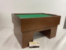 Vintage Japanese Faux Pool Table Bar Set, 4 decanters, 6 old fashioned glasses & 3 shot glasses
