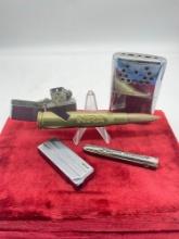 NRA 50 Cal casings Bottle opener & Theodore Roosevelt 405 Winchester Silver Bullet Pendant Plus
