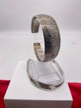 Sterling Elephant Love Cuff bracelet w/ Asian Hallmark & Sterling Italy Multi colored Bracelet
