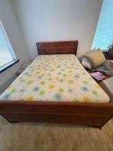 1920's Art Deco Double bed frame w/ head & foot board / Mattress and box springs not included