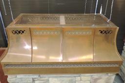 Copper Chimney Cap with Faux Chimney Display