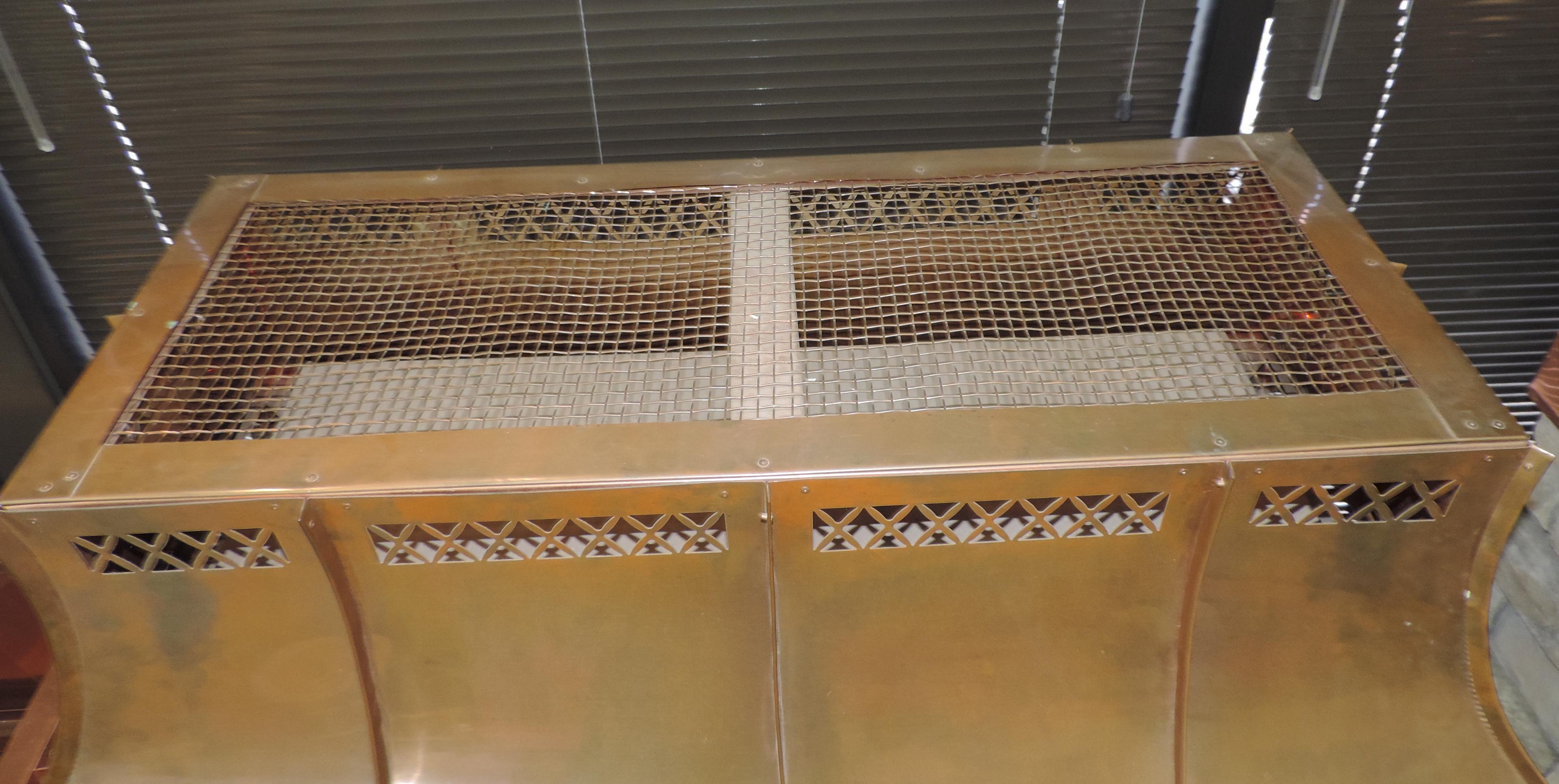 Copper Chimney Cap with Faux Chimney Display