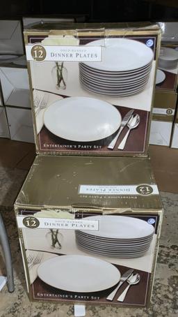 5 Boxes Of Gold Rimmed Dinner Plates