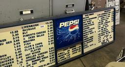 Vintage Original Pepsi Cola Menu Board