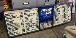 Vintage Original Pepsi Cola Menu Board