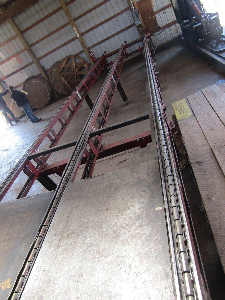 MELLOTT 6' X 35' LUMBER TRANSFER DECK W/ELECT DRV & PIN STOP