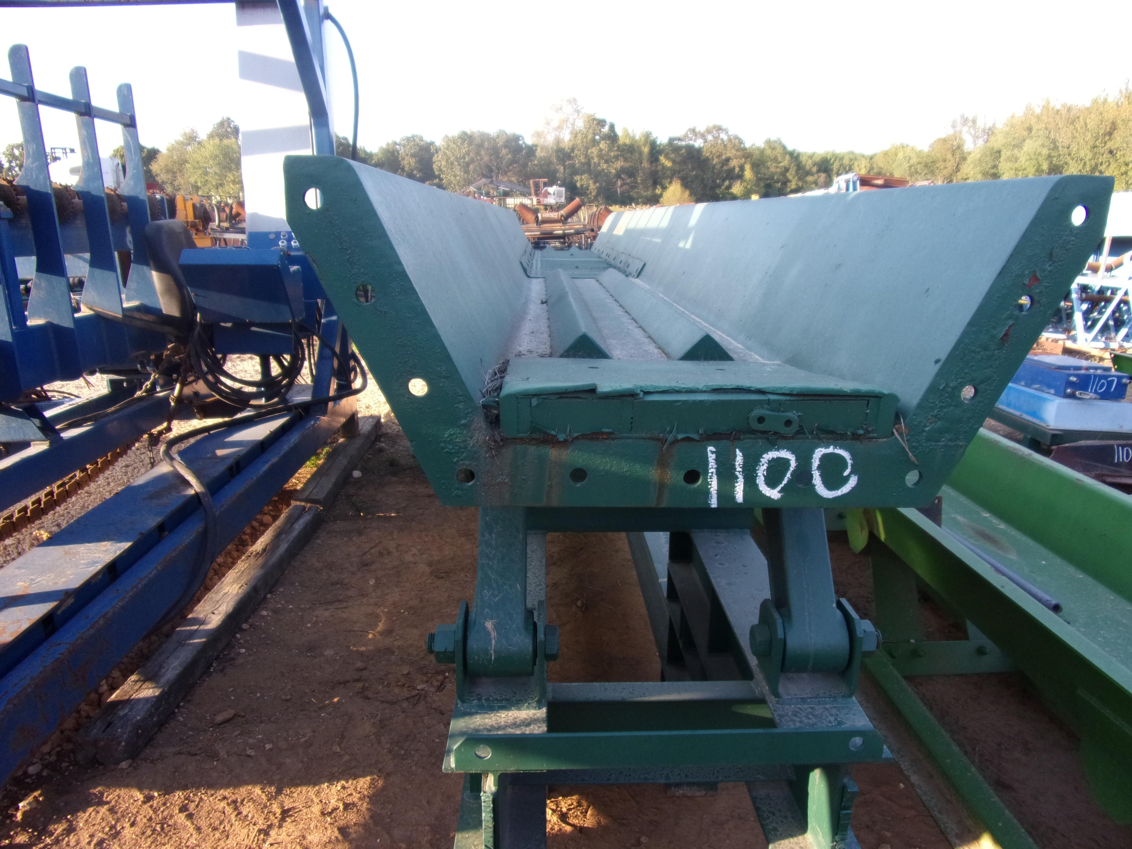 18" x 19' BALANCED VIBRATING CONVEYOR SECTION W/MAGNET, SAWDUST SCREEN & NO DRV