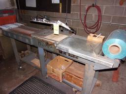 WELDOTRON TUNNEL HEAT SHRINK MACHINE W/INFEED CONVEYOR MDL 72215 S/N EV89372 W/220 VOLTS