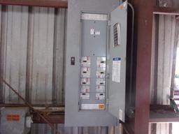 CUTLER HAMMER 480V BREAKER BOX W/(4) 20, (2) 30 & (2) 40 AMP BREAKERS