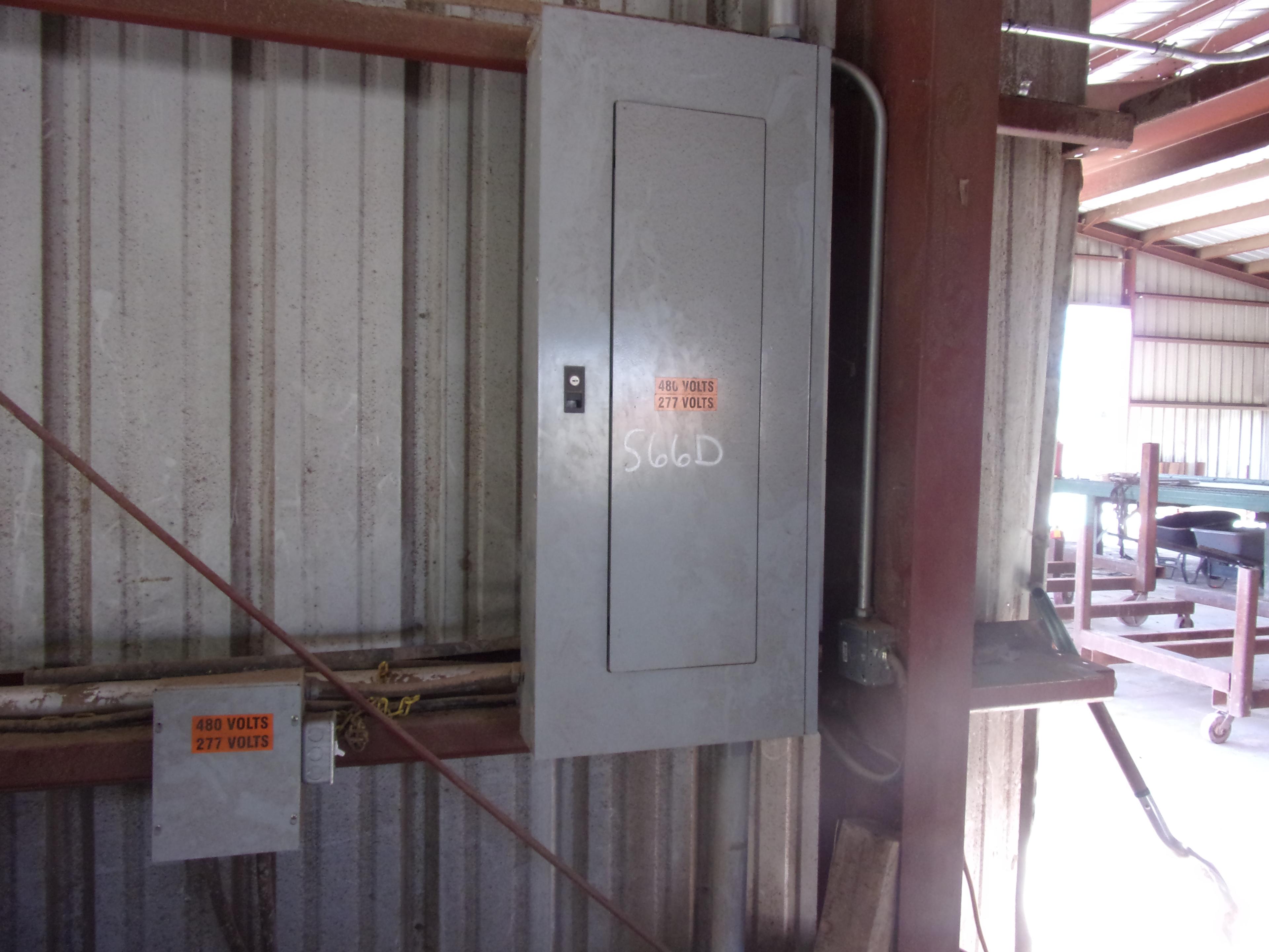 CUTLER HAMMER 480V BREAKER BOX W/(4) 20, (2) 30 & (2) 40 AMP BREAKERS