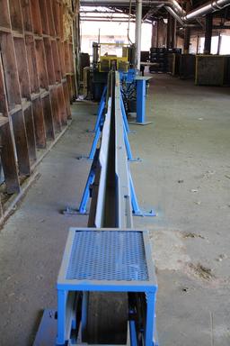 6" X 32' INFEED BELT CONVEYOR TO CLB SAW W/HYD DRV