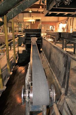 CORLEY 4" X 36" 2 SAW EDGER W/9' INFEED,17' SINGLE BELT OUT FEED
