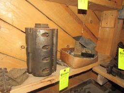 9" PLANER PROFILE HEAD & MISC (ON TOP & BOTTOM SHELF)