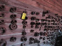 ALL SHEIVES & SPROCKETS (ON WALLS & SHELVES IN BLDG)