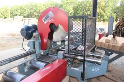 ABM  TIE CUTOFF MERCHANDISING & TIE SORTING SYS, 26 IN SAW BLADE W/ 15 HP ELEC MTR 12 IN X 9 IN CAPA