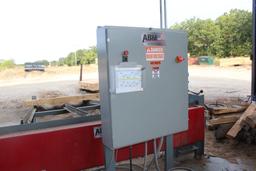 ABM  TIE CUTOFF MERCHANDISING & TIE SORTING SYS, 26 IN SAW BLADE W/ 15 HP ELEC MTR 12 IN X 9 IN CAPA