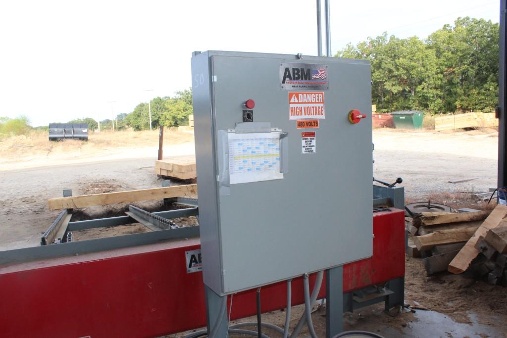 ABM  TIE CUTOFF MERCHANDISING & TIE SORTING SYS, 26 IN SAW BLADE W/ 15 HP ELEC MTR 12 IN X 9 IN CAPA