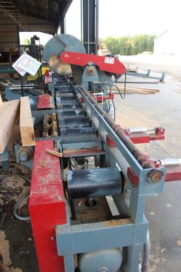 ABM  TIE CUTOFF MERCHANDISING & TIE SORTING SYS, 26 IN SAW BLADE W/ 15 HP ELEC MTR 12 IN X 9 IN CAPA