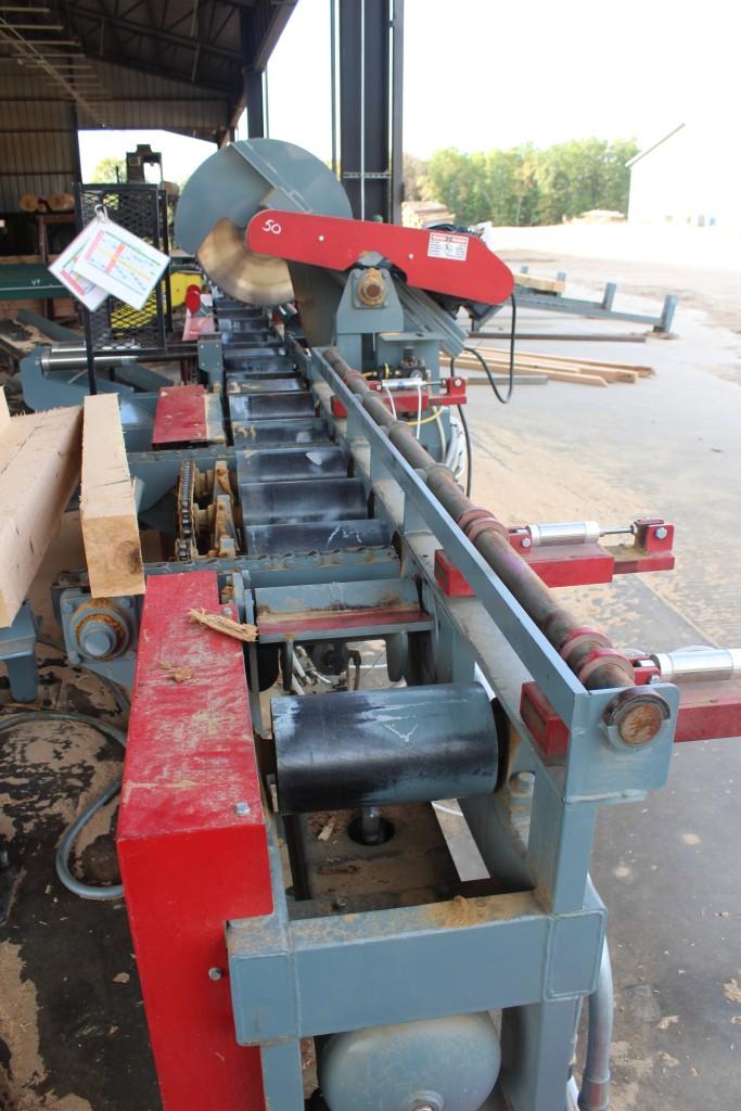 ABM  TIE CUTOFF MERCHANDISING & TIE SORTING SYS, 26 IN SAW BLADE W/ 15 HP ELEC MTR 12 IN X 9 IN CAPA