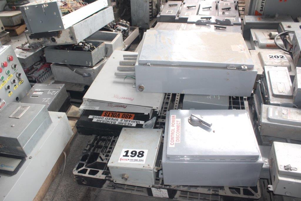 Pallet w/Electrical Control Boxes
