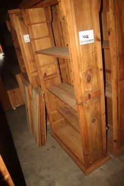 (2) Wooden Shelving Units "Furniture" 3' x 12" x 75"