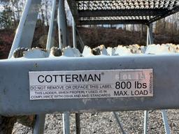 Cotterman 6 Step Heavy Duty Rolling Work Platform 6WP2436RA3B4B8ACOC1P6, Lo