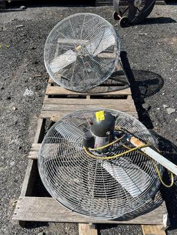 (2) DAYTON Standard-Duty Industrial Fan, 30" , 2 Speeds, 115V AC MD#1VCF4,