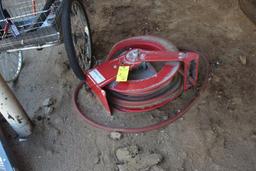 Air Hose Reel w/Hose (has bent reel)