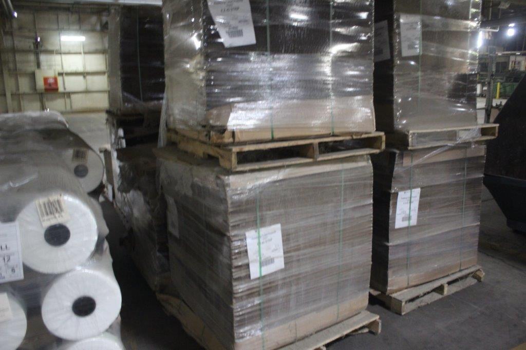 (8) Pallets of 4 x 40" Cardboard Packaging Strips, (3) Pallets of 4' x 34"