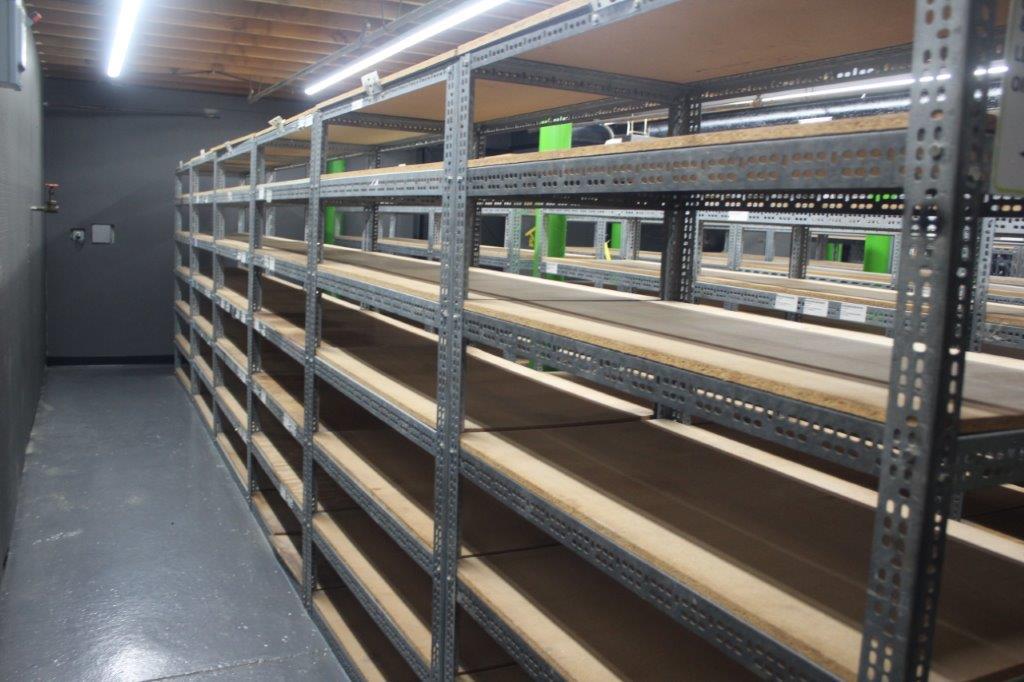 (6) 2 x 4 x 6' Steel/Wood Shelving Units