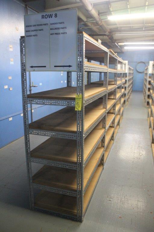 (4) 2 x 4 x 6' Steel/Wood Shelving Units