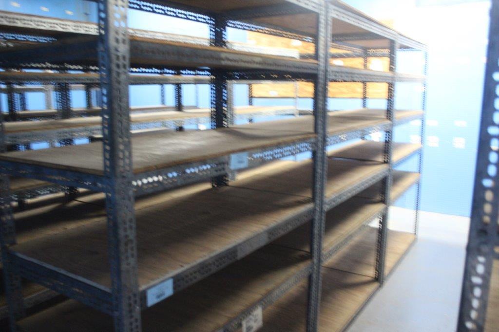 (20) 2 x 4 x 6' Steel/Wood Shelving Units