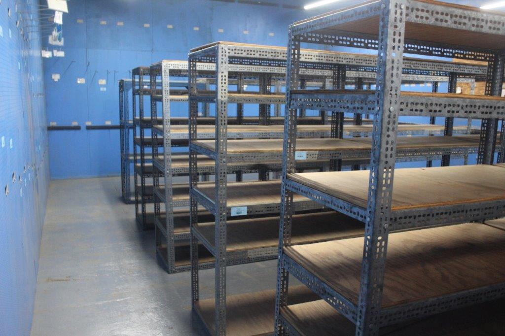 (20) 2 x 4 x 6' Steel/Wood Shelving Units