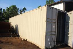 40' Shipping Container w/Overhead Track for Hoist