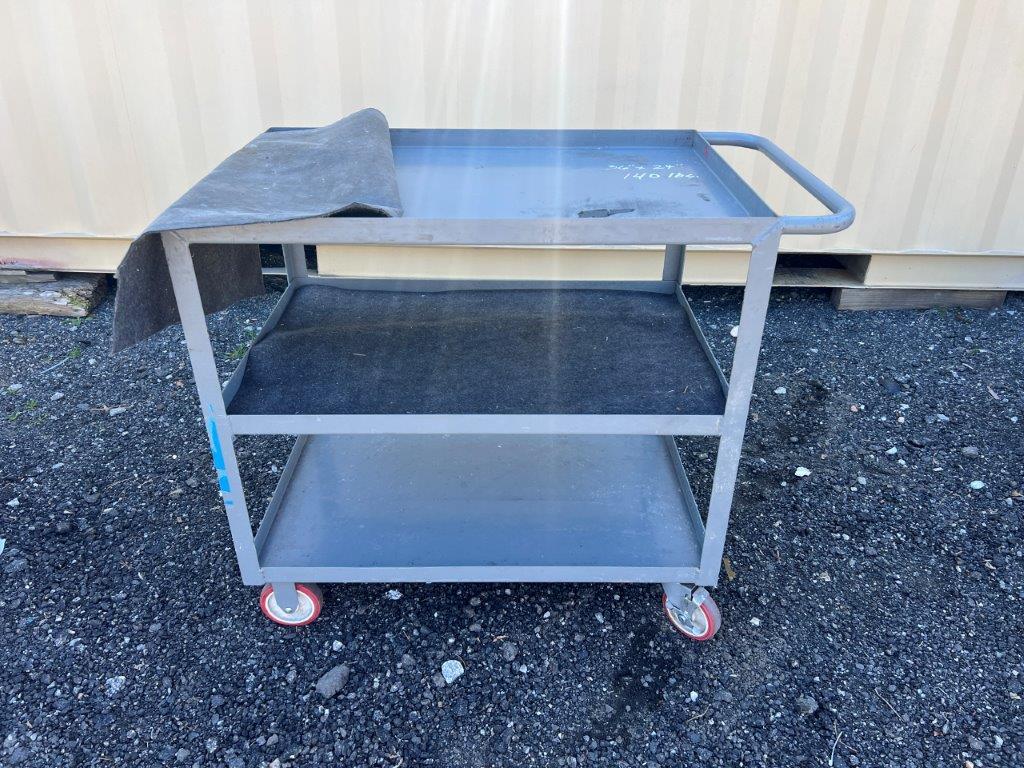 Little Giant 36" x 24"  3 Shelf Cart Model#3LG-2436-6PY, Located at: 6 Hwy