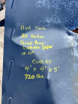 Hyd Power Unit 10HP Vickers Prince Pump 30 Gallon, Located at: 6 Hwy 23 NE,