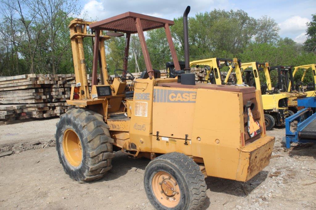 Case 586E Construction King 4 Wheel Dr, All Terrain Forklift, 48" Forks, Sh