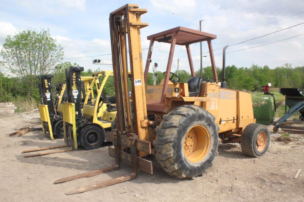 Case 586E Construction King 4 Wheel Dr, All Terrain Forklift, 48" Forks, Sh