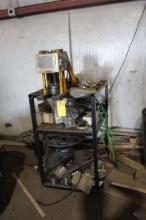Weather Head, Hyd Hose Machine w/Crimping Dyes, Fittings, Hose, & Rollaway
