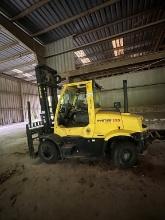2016 Hyster H155FT 15,000 Lb Forklift Dual Wheel With Solid Tires, All Weather Cab, 12inch Wide X 4f