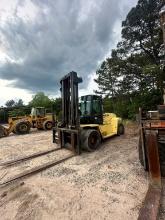 2006 Hyster H300HD Forklift Dual Wheel With Solid Tires, All Weather Cab, 8inch Wide X 8ft Forks, Si