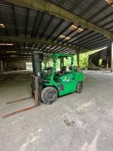 2008 Komatsu FG45T-8  4,000 Lb Forklift With Solid Tires, Open Rops, Propane, 4ft Forks With Positio
