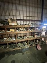 Wooden Shelf And Contents