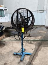 Pedestal Mount Fan. Located At 1602 Musser St., Muscatine, IA.