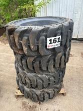 (4) Maxam 12-16.5 Skid Steer Tires With Rims