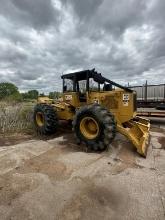Cat 508 Single Arch Grapple Skidder With Cable Winch, Blade And Open (Forestry Package) Cab
