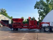 Olathan Model 867-TG Portable Tub Grinder With 8ft Tub, Cummins Big Cam Engine, Single Axle With Dua