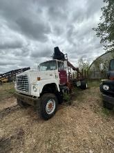 Ford 9000 4 Bunk 16ft Bed Log Truck With Hood 7000 Knuckle Boom Loader, Single Axle With Flotation T